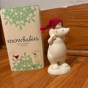 Department 56 Snowbabies Bear Back Ride Figurine with box